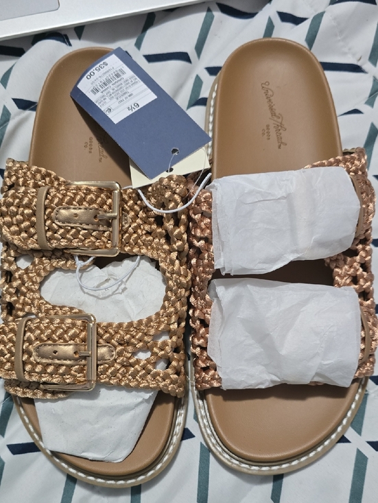 Universal Thread Shoes - Kylie Woven Two Band Footbed Sandals Size 6.5